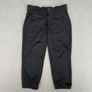 Under Armour Women's Softball Pants Size M Black Crop Knee 3/4 Baseball Uniform